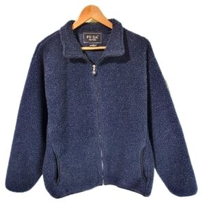 Fu Da Men's Fleece Jacket Naval Blue Men's Large